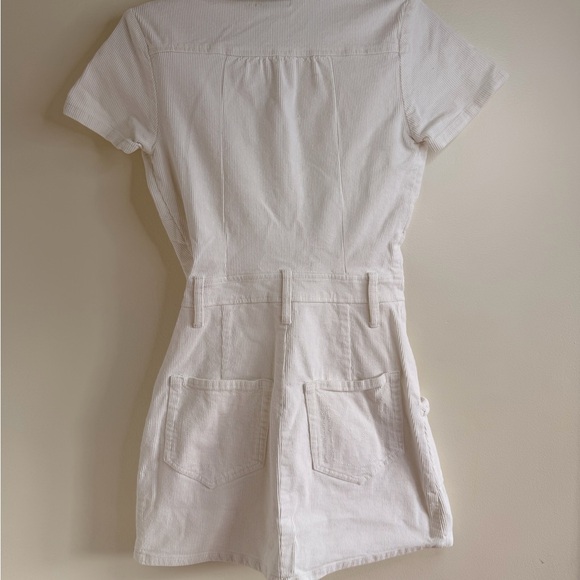 Show Me Your MuMu Cream Mini Dress with Zipper - Picture 6 of 7